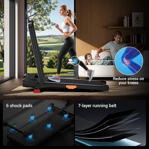 Walking Pad with 15% Incline, Portable Under Desk Treadmill, Foldable Treadmills for Home, 2.5 HP Quiet Walking Pad with 300 LBS Capacity in Kuwait