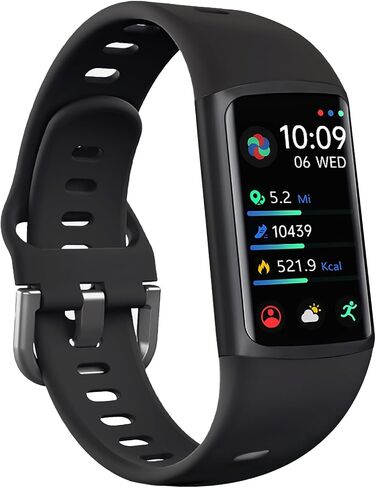 FITVII FINO 2 Slim Fitness Tracker, Smart Watch with Blood Oxygen, Sleep Monitor, 24/7 Heart Rate & Blood Pressure, IP68 Waterproof Health Activity Trackers with Calories Step Counter for Women Men in Kuwait