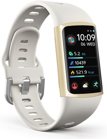 FITVII FINO 2 Slim Fitness Tracker, Smart Watch with Blood Oxygen, Sleep Monitor, 24/7 Heart Rate & Blood Pressure, IP68 Waterproof Health Activity Trackers with Calories Step Counter for Women Men in Kuwait