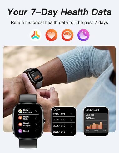 Fitness Trackers, No Bluetooth No APP/Phone Needed, 1.8" Fitness Watch for Men Women with Pedometer Heart Rate/Blood Oxygen/Sleep Monitor 100 Sports, Steps Counter Walking Running Waterproof in Kuwait