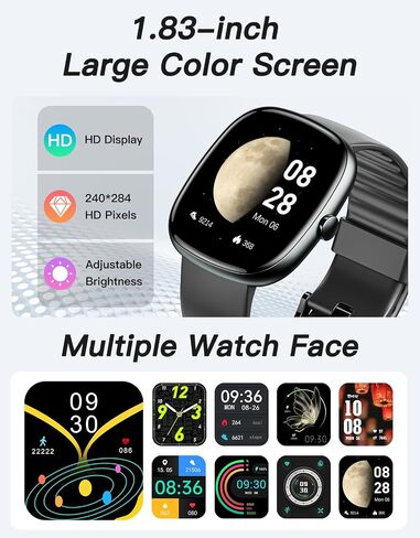 Fitness Trackers, No Bluetooth No APP/Phone Needed, 1.8" Fitness Watch for Men Women with Pedometer Heart Rate/Blood Oxygen/Sleep Monitor 100 Sports, Steps Counter Walking Running Waterproof in Kuwait