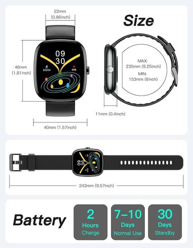 Fitness Trackers, No Bluetooth No APP/Phone Needed, 1.8" Fitness Watch for Men Women with Pedometer Heart Rate/Blood Oxygen/Sleep Monitor 100 Sports, Steps Counter Walking Running Waterproof in Kuwait