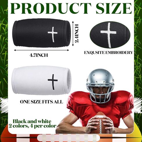 AceOrbit 8 Pcs Football Chin Strap Cover Embroidery Football Helmet Chin Pad Cover Compatible with Virtually All Footballs Helmets in Kuwait