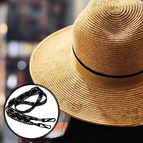 3PCS Lace Hat Straps, 3 Colors Adjustable Hat Clips for Women, Windproof Anti-Lost Straps for Straw Hats Sun Hats Beach Hats Daily Wear Horse Riding Hiking Outdoor Activities in Kuwait