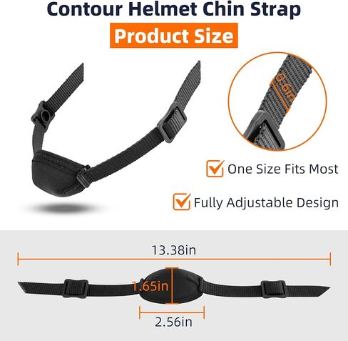 Contour Helmet Chin Strap Replacement for Easton All Batting Helmets, Adjustable Padded Chin Guard for Youth & Adult Baseball Softball Rugby Helmet, Durable Nylon Chinstrap with Mounting Screws in Kuwait