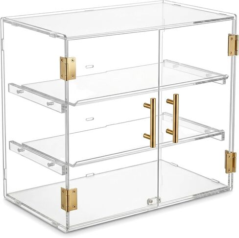 3-Tier Acrylic Bakery Display Case with Removable Trays, Clear Pastry Cabinet Countertop Bread Storage Box for Kitchen Bakery Shop – Ideal for Bread, Bagels, Donuts, Desserts in Kuwait