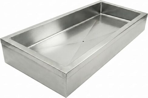 AmGood 24 in. x 48 in. Stainless Steel Ice Display Chiller, Insulated Tabletop Cold Food Display for Seafood, Beverages & Catering, Commercial Buffet Ice Bin with Drain, NSF in Kuwait