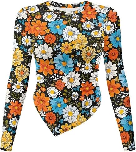 Long Sleeve Shirts for Women Round Neck Lightweight Shirts Thermal Slim Workout Underwear Tops for Winter S-L in Kuwait