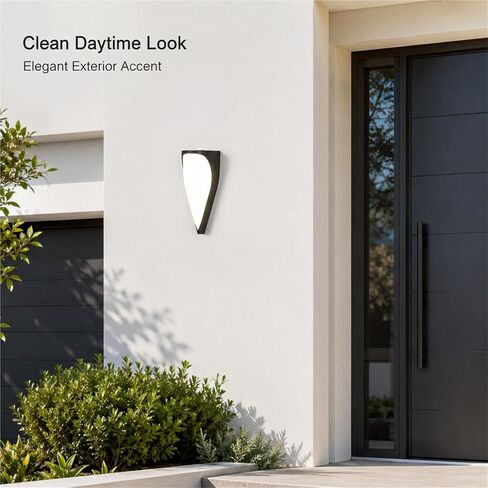 Modern Outdoor Wall Light, Black Die-Cast Aluminum & PC Wall Sconce, IP65 Waterproof Exterior Wall Lamp with Up Down, Porch Lighting Fixtures for Patio Entryway Yard Balcony Foyer Threshold in Kuwait