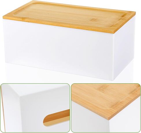 Bamboo Paper Towel Dispenser Wall Mount Paper Towel Holder with Lid for Home and Commercial C Fold, Z fold & Trifold Hand Towels, Adhesive Hand Towel Holder for Bathroom Kitchen Decor in Kuwait