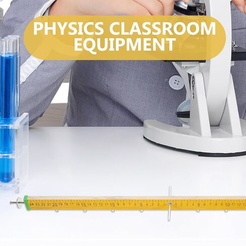 Healeved Wooden Lever Ruler with Hook for Physics Lab and Mechanics Education, Balance Measuring Device Made of Wood, Demonstration of Balance Principles, Easy to Carry Learning Equipment in Kuwait
