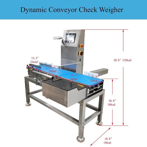 Industrial Conveyor Weigher with Push Rod Rejection Device 220V | Dynamic Production Line Weighing Machine,1-2000g (0-4.41LBs) Weighing Range,for Precision Weighing in Production Facilities in Kuwait