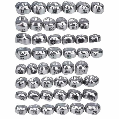 REDLAND Dental Ni-Chro Stainless Steel Primary Molar Kids Crown KIT/REFIL All Sizes 10/pk (DUR-5) in Kuwait