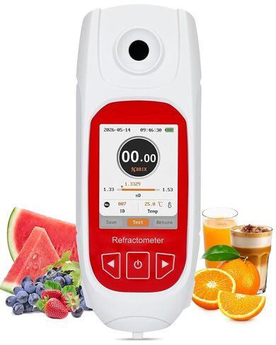 3-in-1 Digital Refractometer with ATC, 0-95% Brix Meter, Brix Refractometer for Wine Making, for Coffee, Juice, Honey, Maple Syrup, Great Gift for Father's Day in Kuwait