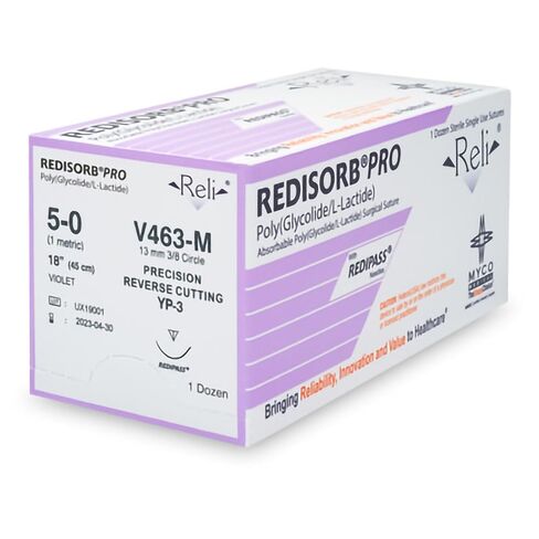 V463-M RELI REDISORB Violet Braided Sutures 5/0 MP-3 18 12/Pk in Kuwait