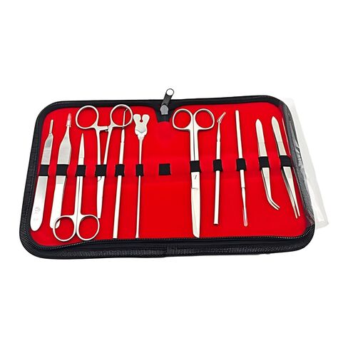 11 Pcs Surgical Suture Training Kit with Silicone Practice Pad, Stainless Steel Instrument Set, Medical Student Suture Kit for Skill Development, Silver in Kuwait