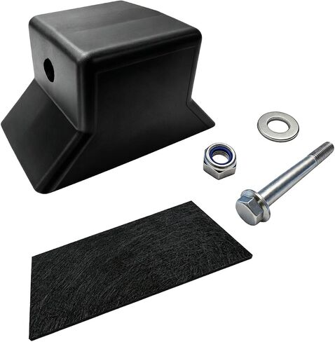 YunGlee Flat Bow Stop for Boat Trailers, 5-1/2" Span Non-Marring Rubber Stop with 1/2" Shaft Hole, Fits Flat-Bottom Boats, Jon Boats and Skiffs Includes Protective Felt Pad in Kuwait