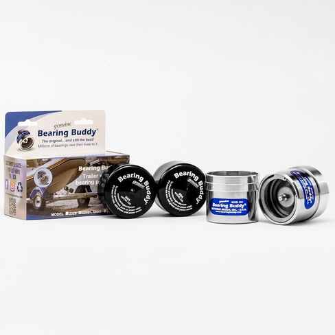 Bearing Buddy 2441 - USA-Made Chrome Plated Wheel Bearing Protectors w/ 23B Bra - Trailer Hub Dust Cap Replacement for Boats, ATVs, Utility Trailers & More - Only Fits Hubs w/a 2.441" Inside Diameter in Kuwait