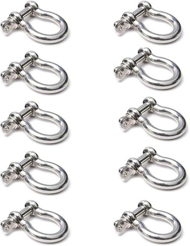 CooBigo Metal Silver Bow Shackle for Emergency Survival Paracord Bracelet Parachute in Saudi Arabia