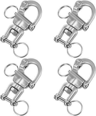 6 Pack Snap Shackle Sailing Halyard, 316 Stainless Steel Clevis Swivel Jaw Swivel Shackle Quick Release Snap Hook Snap Shackle for Sailboat Spinnaker Halyard Diving in Saudi Arabia
