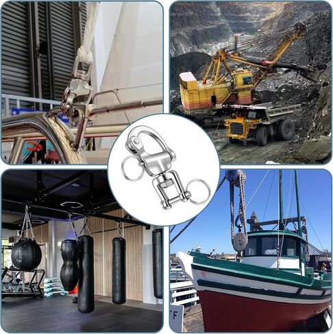6 Pack Snap Shackle Sailing Halyard, 316 Stainless Steel Clevis Swivel Jaw Swivel Shackle Quick Release Snap Hook Snap Shackle for Sailboat Spinnaker Halyard Diving in Saudi Arabia