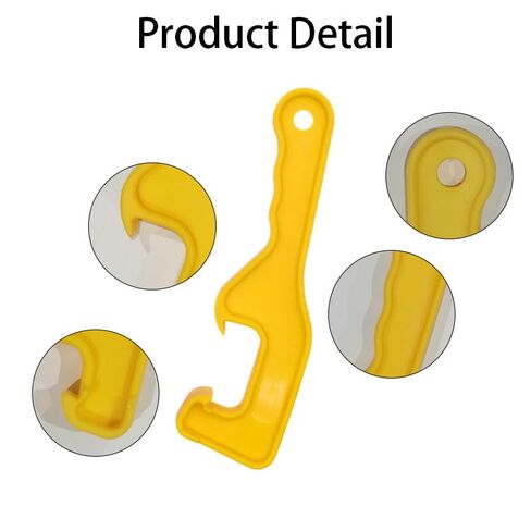 3 Pcs Plastic Bucket Lid Opener, Non-Slip Grip 5 Gallon Paint Can Lid Lifter & Remover Wrench Tool for Safely Opening Paint,Food Storage Containers, Multi-Color Set for Home, Office, Industrial Use in Kuwait
