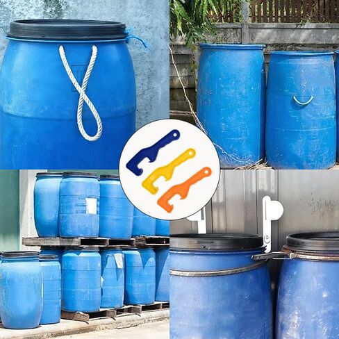 3 Pcs Plastic Bucket Lid Opener, Non-Slip Grip 5 Gallon Paint Can Lid Lifter & Remover Wrench Tool for Safely Opening Paint,Food Storage Containers, Multi-Color Set for Home, Office, Industrial Use in Kuwait