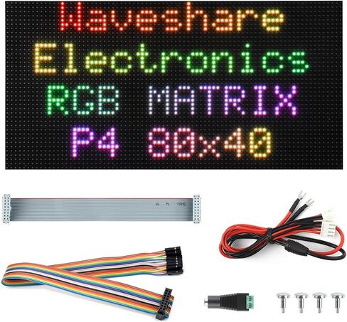 RGB Full-Color LED Matrix Panel, 4mm Pitch, 80×40 Pixels, Adjustable Brightness @XYGStudy (RGB-Matrix-P4-80x40) in Kuwait