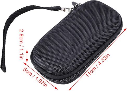 Digital Voice Recorder Carrying Case, EVA Nylon Hard Shell Protective Storage Bag with Double Layer Mesh Pockets and Fixing Strap, for PX370 PX470 MP3 Player in Kuwait