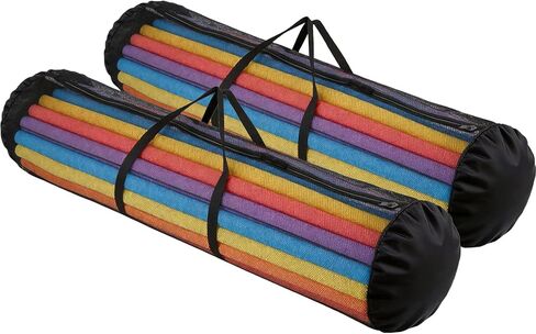 RunNico 55 x 18 x 18 Inch Pool Noodle Storage Bag, Oxford Portable Mesh Pool Noodles Organizer with Zipper, Swimming Float Mesh Bag for Water Toys Swim Tool and Accessories Organization in Kuwait