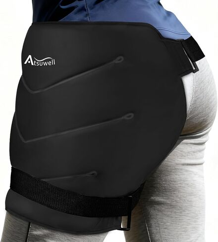 Atsuwell XL حزمة ثلج الورك بعد الجراحة، حزمة جل باردة لتخفيف آلام التهاب الجراب الورك، حزمة ثلج لجراحة استبدال الورك، ضغط بارد مبطن بالقطيفة الناعمة لإصابات الورك، والالتهاب، والتورم in Kuwait