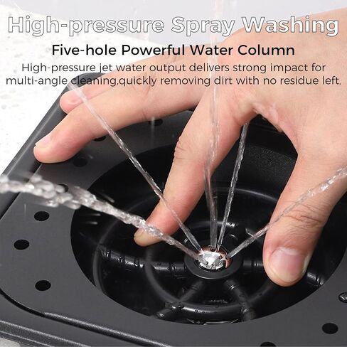 Pitcher Rinser, Glass Rinser Cup Washer for Sink, Commercial Cup Rinser 304 Stainless Steel High Pressure Water Spray Sink Bottle Washer, Coffee Bar Accessories for Bar Coffee Shop in Kuwait