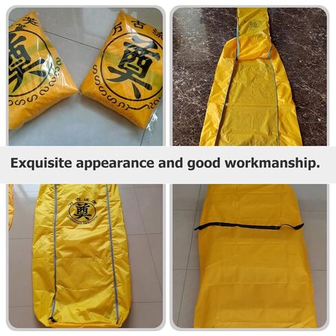 DOITOOL Yellow Oxford Cloth Body Carrying Bag with Full-Length Central Zipper, Sturdy and Not Easy to Break, Suitable for Decomposed Body Transfer and Outdoor Funeral Use Random Color in Kuwait