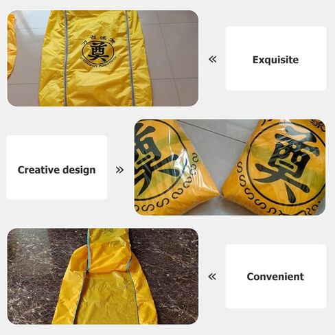 DOITOOL Yellow Oxford Cloth Body Carrying Bag with Full-Length Central Zipper, Sturdy and Not Easy to Break, Suitable for Decomposed Body Transfer and Outdoor Funeral Use Random Color in Kuwait