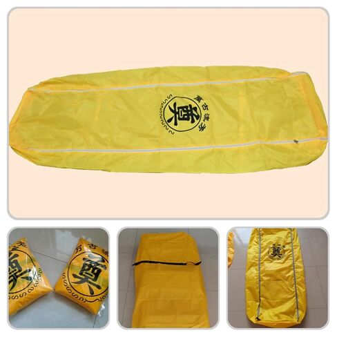 DOITOOL Yellow Oxford Cloth Body Carrying Bag with Full-Length Central Zipper, Sturdy and Not Easy to Break, Suitable for Decomposed Body Transfer and Outdoor Funeral Use Random Color in Kuwait