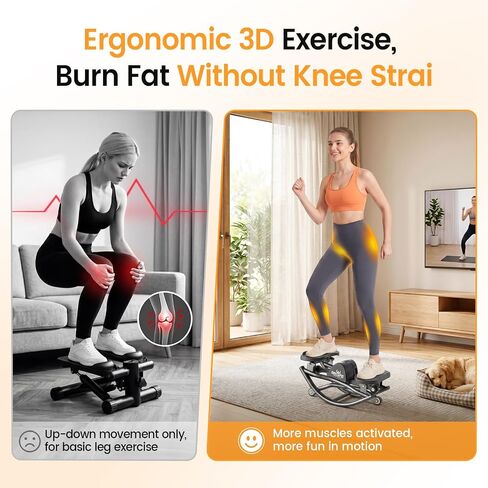 RELIFE REBUILD YOUR LIFE Rock Stepper Side to Side Rocking Fitness Stepper, Low-Impact Balance Board with Resistance Bands,Non-Slip Base for Full Body Workout, Fitness Machine Equipment at Home in Kuwait