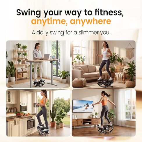 RELIFE REBUILD YOUR LIFE Rock Stepper Side to Side Rocking Fitness Stepper, Low-Impact Balance Board with Resistance Bands,Non-Slip Base for Full Body Workout, Fitness Machine Equipment at Home in Kuwait