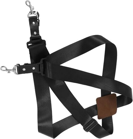 Ciieeo Adjustable Black Leather Drum Shoulder Sling Strap with Buckle for Waist Drum and Snare Shoulder Pressure Comfortable Musical Instrument Accessory in Kuwait