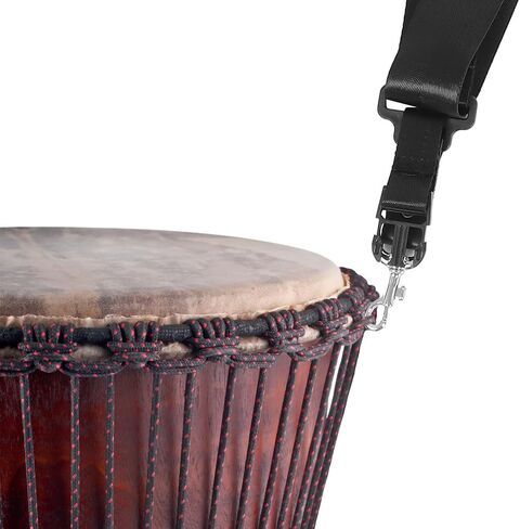 Ciieeo Adjustable Black Leather Drum Shoulder Sling Strap with Buckle for Waist Drum and Snare Shoulder Pressure Comfortable Musical Instrument Accessory in Kuwait