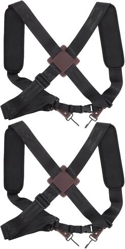 Kisangel 2pcs Adjustable Djembe Drum Strap, Padded Double Shoulder Harness for African Hand Percussion, Ergonomic CrossBack Weight Distribution Belt with Hooks in Kuwait