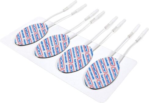 TensCare 1" x 2" Oval TENS Unit Replacement Pads, 1 Pack of 4 Electrodes – Reusable Latex-Free 2mm Pin Electrode Pads for TENS & EMS – Ideal for Face, Facial Toning, Firming & Wrinkle Reduction in Kuwait