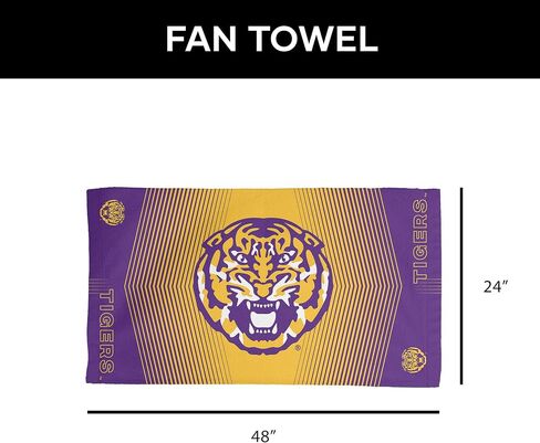LSU Tigers NCAA Hussle منشفة رياضية من الألياف الدقيقة مقاس 24 × 42 بوصة in Kuwait
