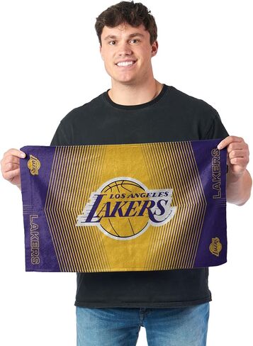 NORTHWEST Los Angeles Lakers NBA Hussle Micro Fiber Sports Towel 24 x 42 Inches in Saudi Arabia