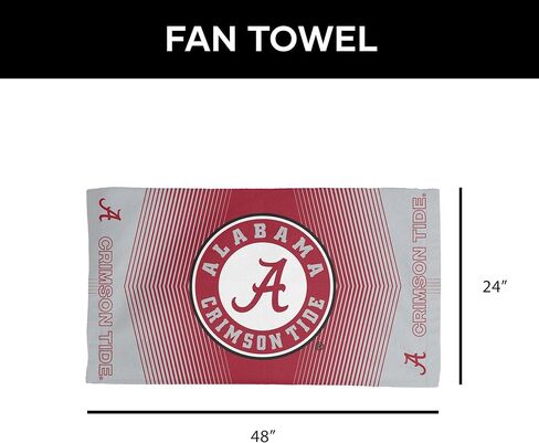 منشفة Alabama Crimson Tide NCAA Hussle الرياضية المصنوعة من الألياف الدقيقة مقاس 24 × 42 بوصة in Kuwait