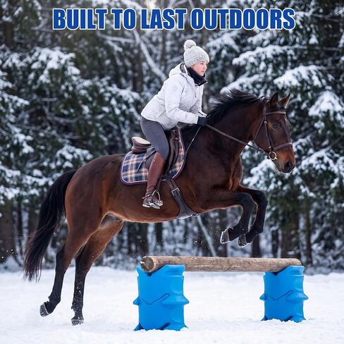 BreezeHug 4/6 Pack Horse Training Jump Block Holders for Ponies, Mini Horses & Pet Dogs, Adjustable Equestrian Jump Rail Razers, Lightweight Jumping Training Equipment (Poles Not Included) in Kuwait