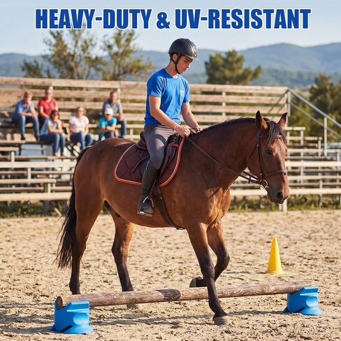 BreezeHug 4/6 Pack Horse Training Jump Block Holders for Ponies, Mini Horses & Pet Dogs, Adjustable Equestrian Jump Rail Razers, Lightweight Jumping Training Equipment (Poles Not Included) in Kuwait
