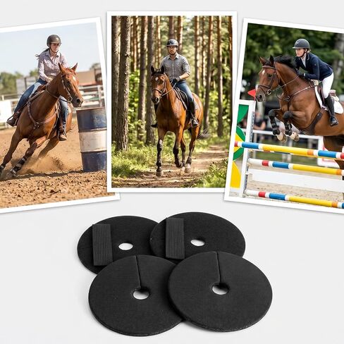 Skrfren 4 Pcs Bit Guards for Horses Bits Cheek Guard with Hook and Loop Fastener Horse Bit Guards for Horse Bits Protection and Comfort in Kuwait