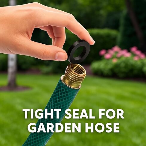 2-Pack 3/4 Inch Rubber Washer Gaskets – Flat Hose Washers for Garden Hose, Faucet, Shower Head, Leak-Proof O-Ring Seals for Plumbing and Outdoor Use in Kuwait