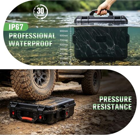 حافظة جهاز مزج الصوت بقشرة صلبة لجهاز Mackie ProFX12v3+/ ProFX10v3+ مع إسفنج EVA | حقيبة حمل تخزين واقية للسفر | يناسب حجم الخلاط حتى 13 بوصة × 4 بوصة × 14.8 بوصة (الجراب فقط) in Kuwait