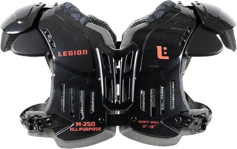 Legion M-250 Varsity Football Shoulder Pads, Patents Pending, Lightweight, Optimized Mobility, Enhanced Impact Protection, Industry-Best Ventilation and Cooling in Kuwait